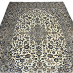 310 x 212 cm Hand-Knotted Persian Cream Kashan Rug