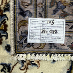 310 x 212 cm Hand-Knotted Persian Cream Kashan Rug