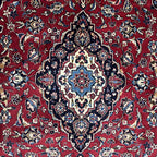 305 x 190 cm Hand-Knotted Persian Kashan Wool Rug