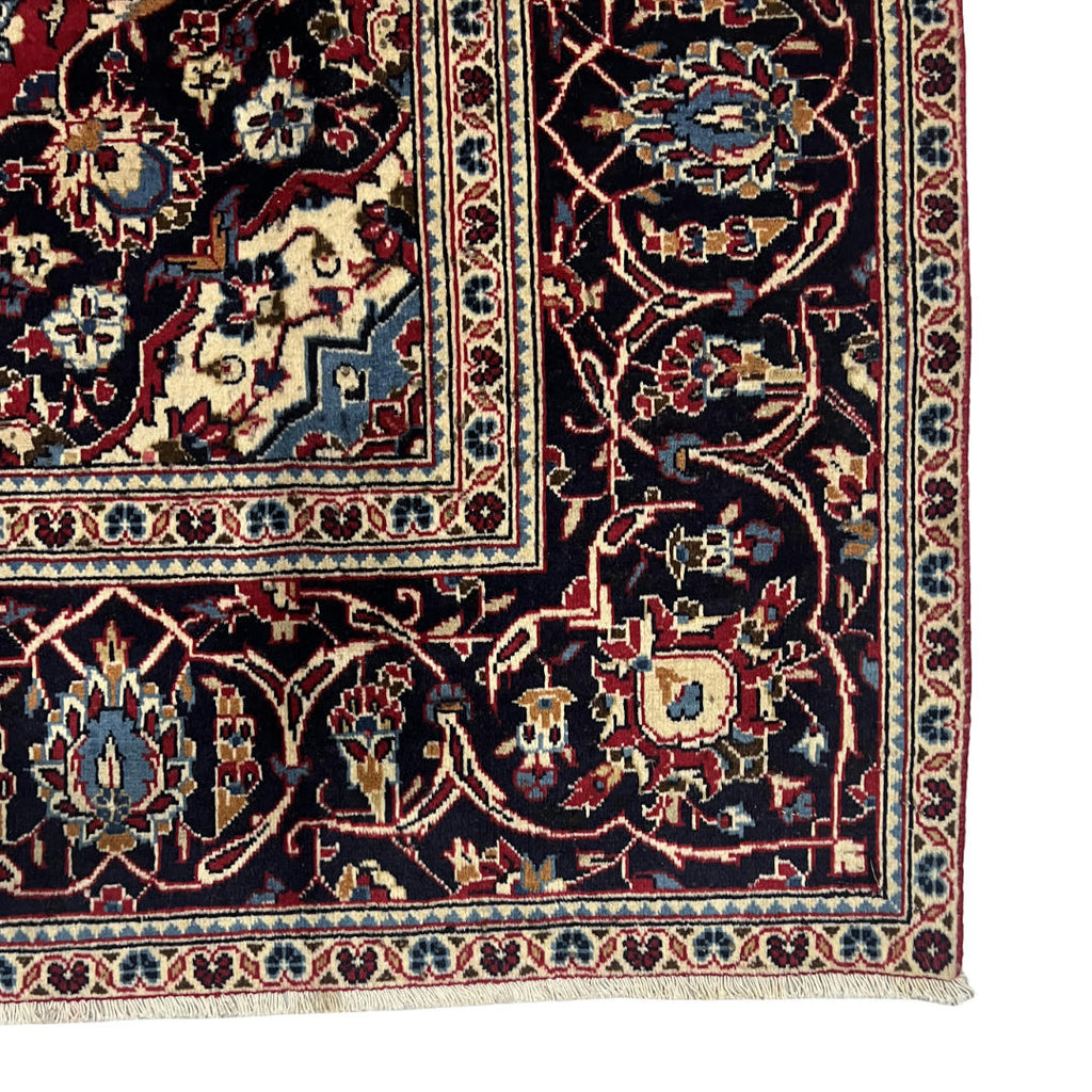 305 x 190 cm Hand-Knotted Persian Kashan Wool Rug
