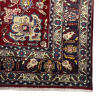 295 x 195 cm Hand-Knotted Persian Floral Mashad Wool Rug