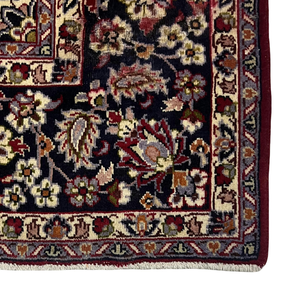 318 x 210 cm Hand-Knotted Persian Floral Mashad Wool Rug