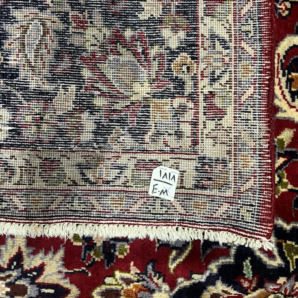 318 x 210 cm Hand-Knotted Persian Floral Mashad Wool Rug