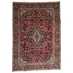 275 x 200 cm Hand-Knotted Persian Kashan Floral Medallion Rug