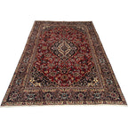 275 x 200 cm Hand-Knotted Persian Kashan Floral Medallion Rug