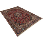 275 x 200 cm Hand-Knotted Persian Kashan Floral Medallion Rug