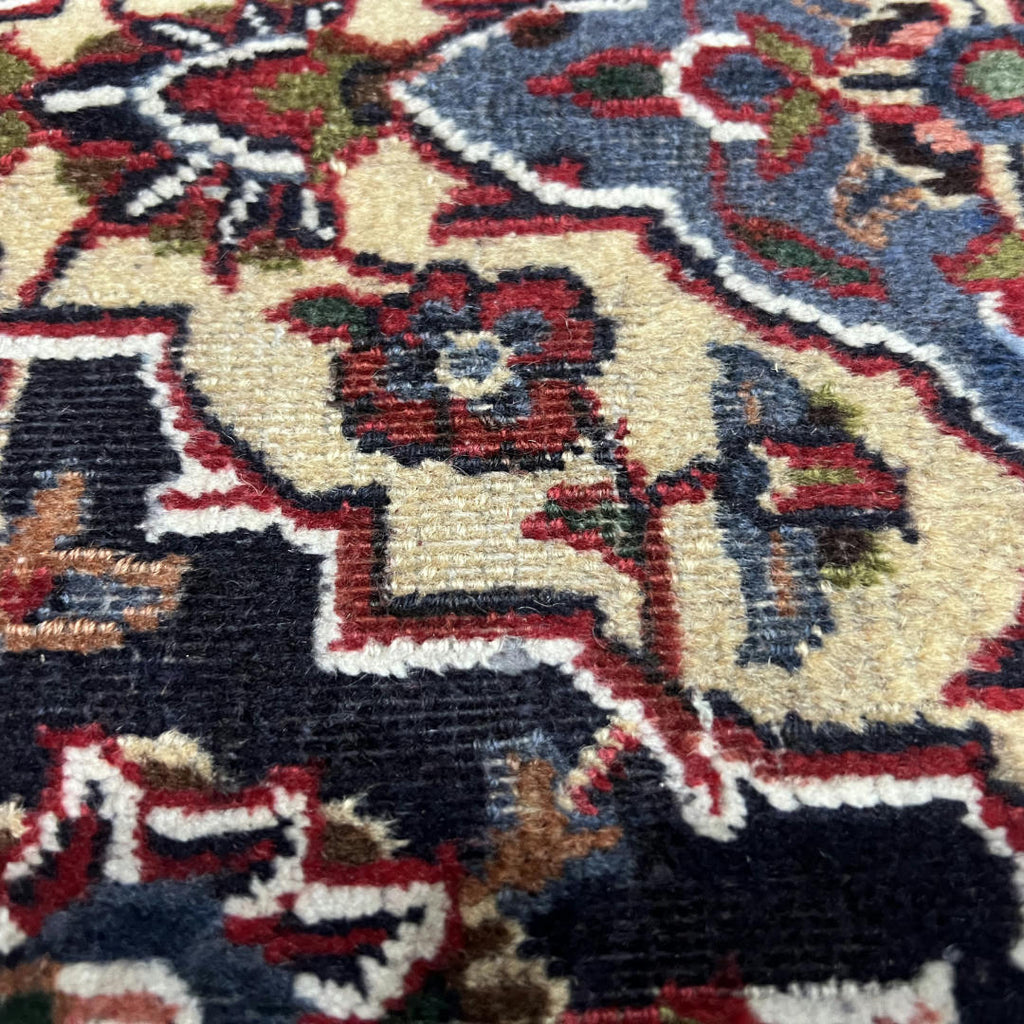 275 x 200 cm Hand-Knotted Persian Kashan Floral Medallion Rug