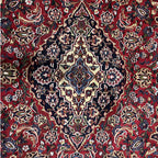 275 x 200 cm Hand-Knotted Persian Kashan Floral Medallion Rug