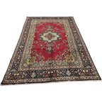 310 x 208 cm Hand-Knotted Persian Floral Mashad Wool Rug