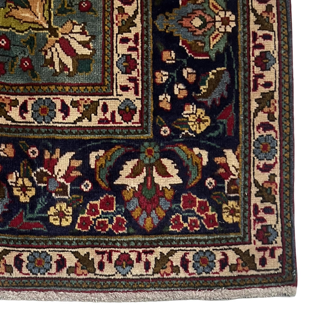 310 x 208 cm Hand-Knotted Persian Floral Mashad Wool Rug