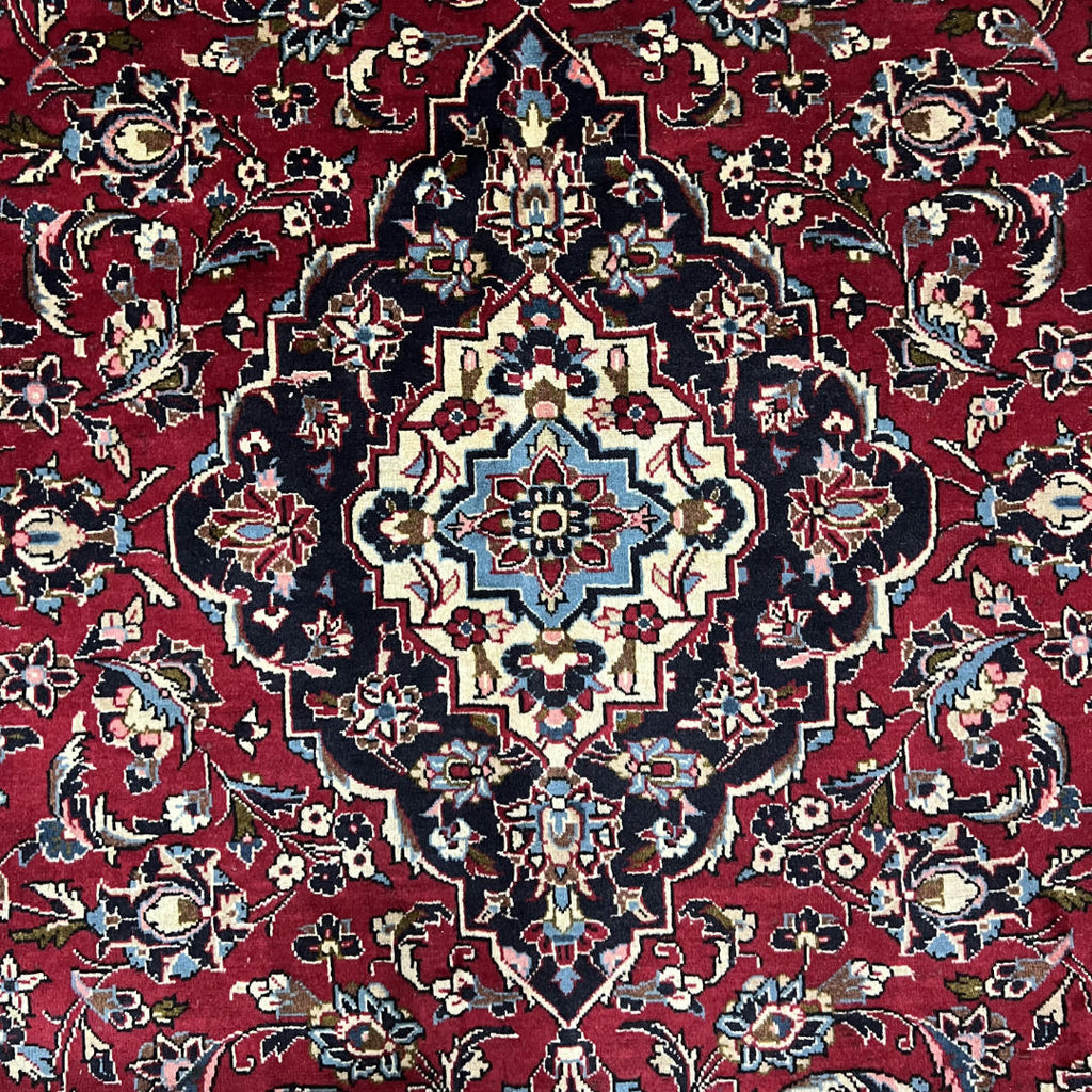 293 x 200 cm Hand-Knotted Persian Kashan Wool Rug