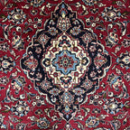 293 x 200 cm Hand-Knotted Persian Kashan Wool Rug