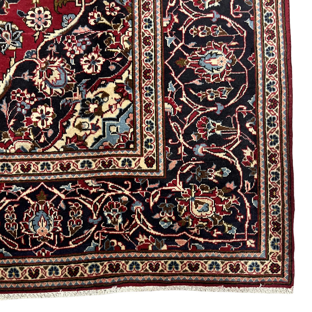 293 x 200 cm Hand-Knotted Persian Kashan Wool Rug