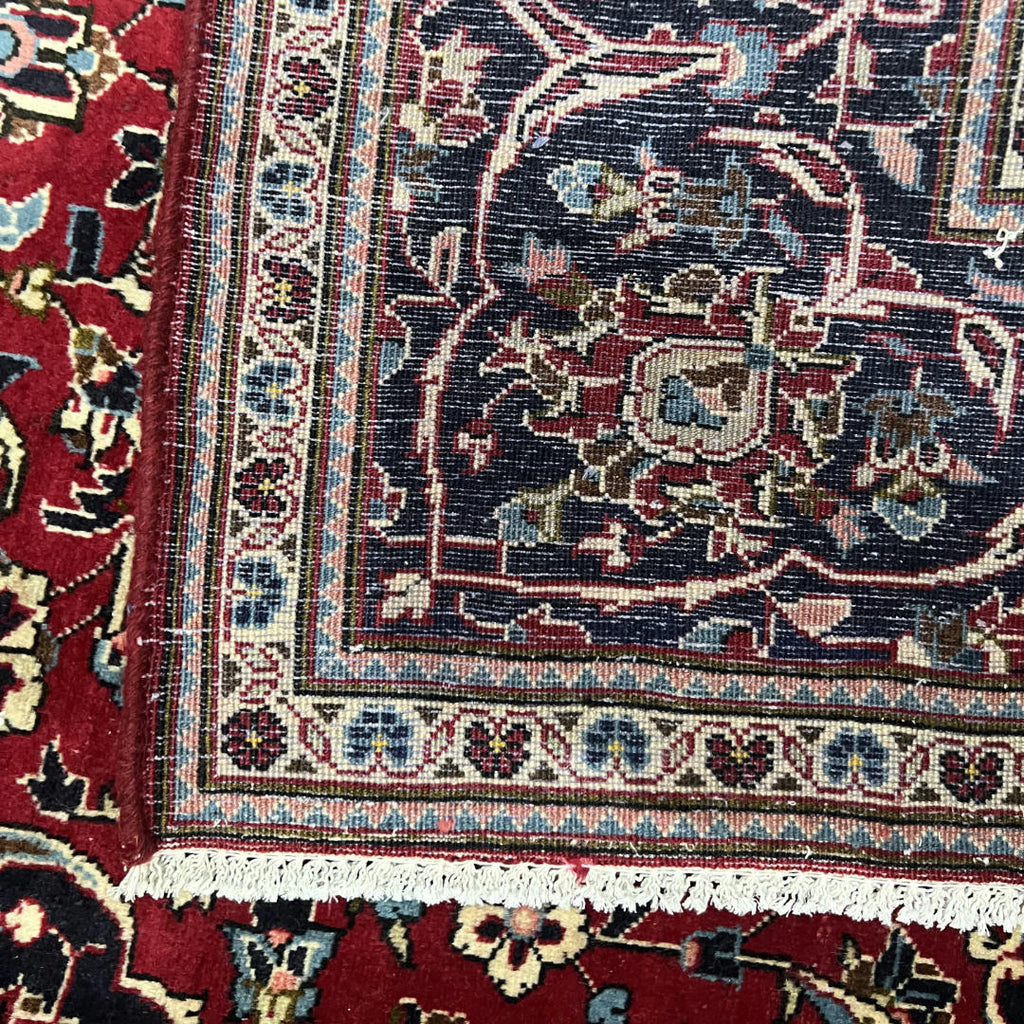 293 x 200 cm Hand-Knotted Persian Kashan Wool Rug