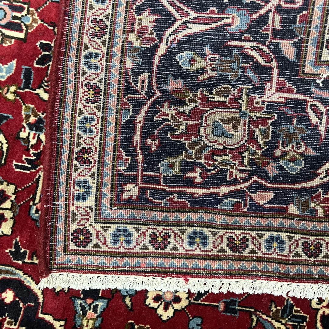 293 x 200 cm Hand-Knotted Persian Kashan Wool Rug
