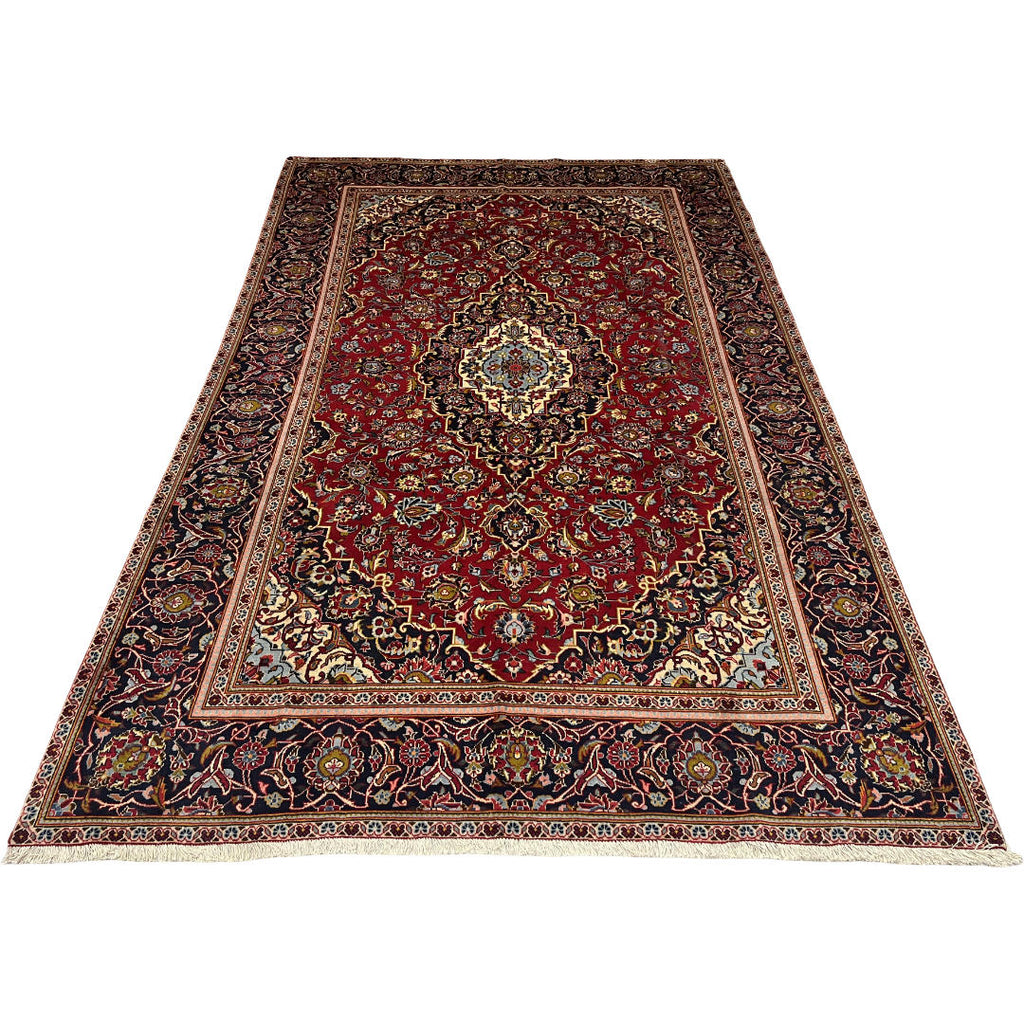 310 x 200 cm Hand-Knotted Persian Kashan Wool Rug