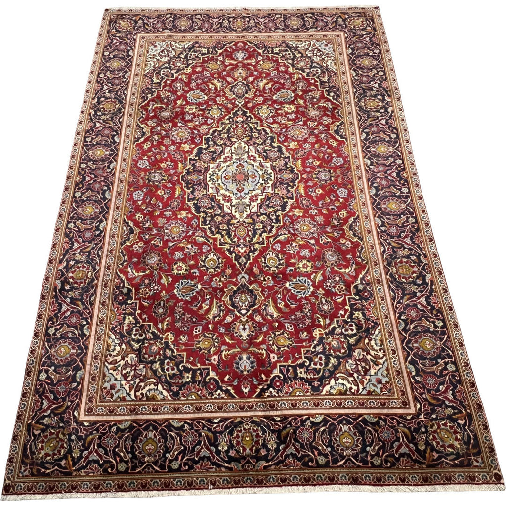 310 x 200 cm Hand-Knotted Persian Kashan Wool Rug