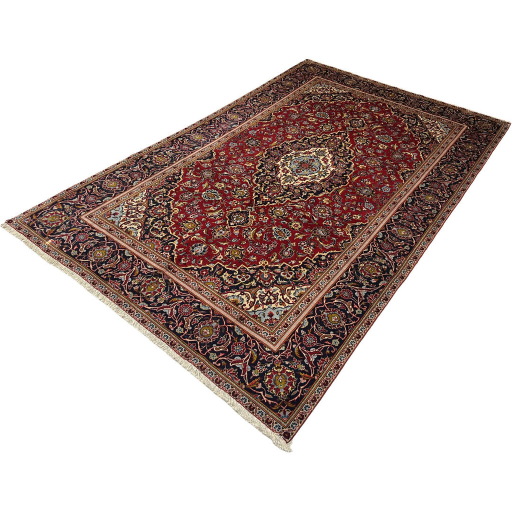 310 x 200 cm Hand-Knotted Persian Kashan Wool Rug