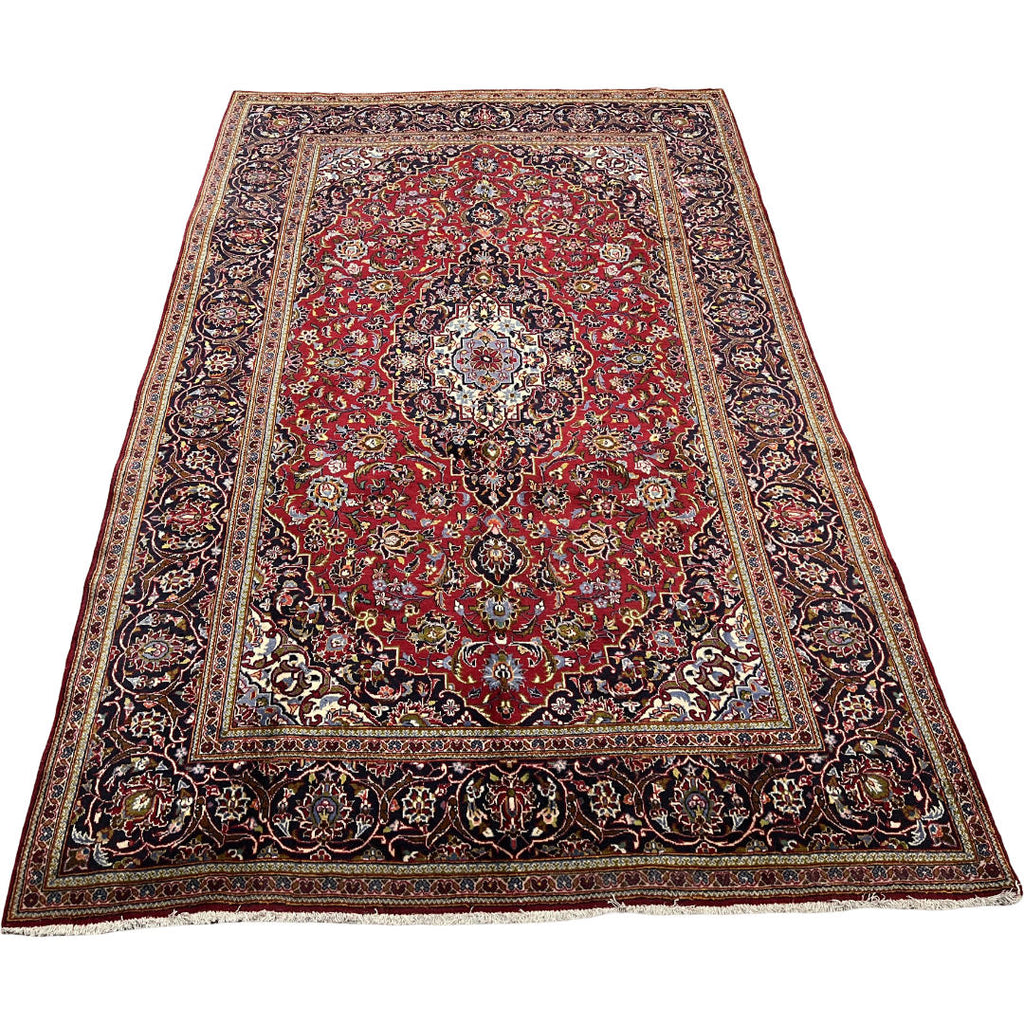 315 x 200 cm Hand-Knotted Persian Kashan Wool Rug