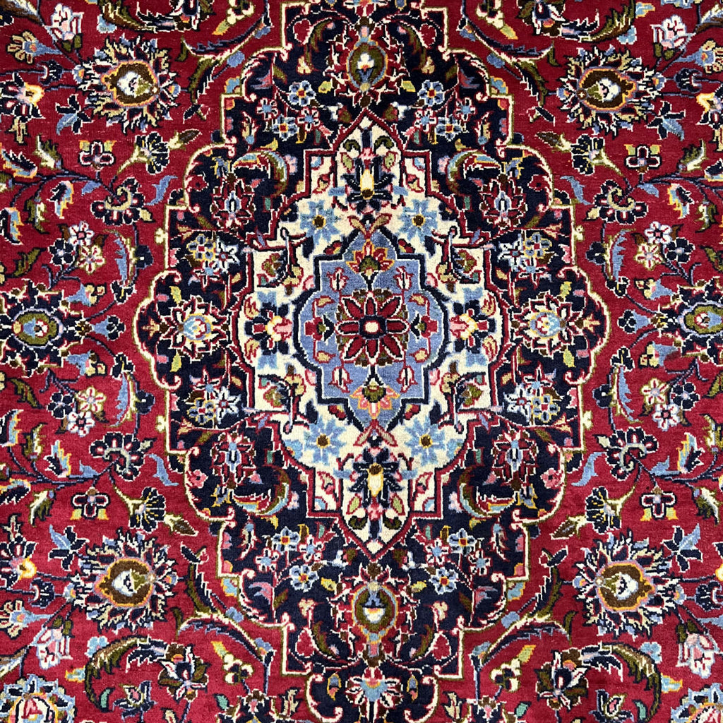 315 x 200 cm Hand-Knotted Persian Kashan Wool Rug