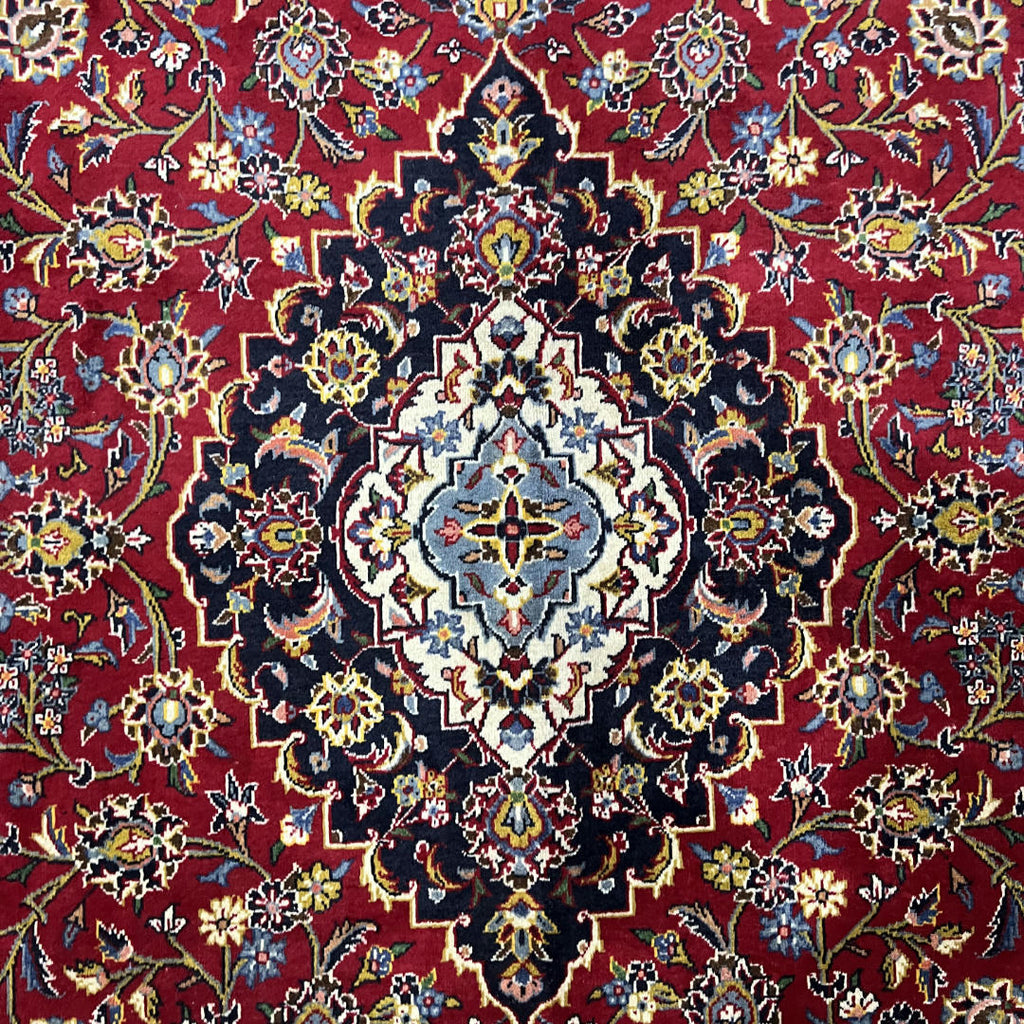 310 x 200 cm Hand-Knotted Persian Kashan Wool Rug