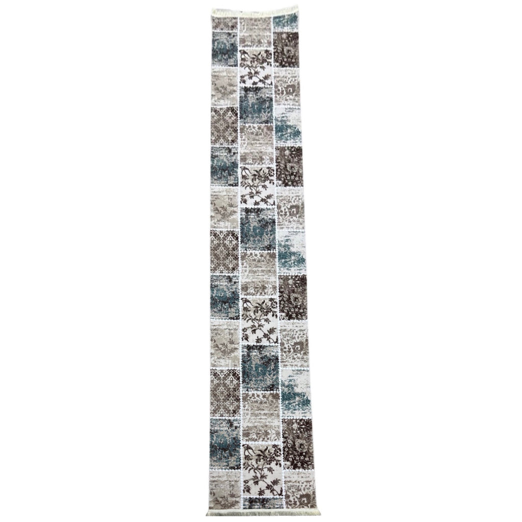 500 x 80 cm Patchwork Design Machine Made Runner Rug
