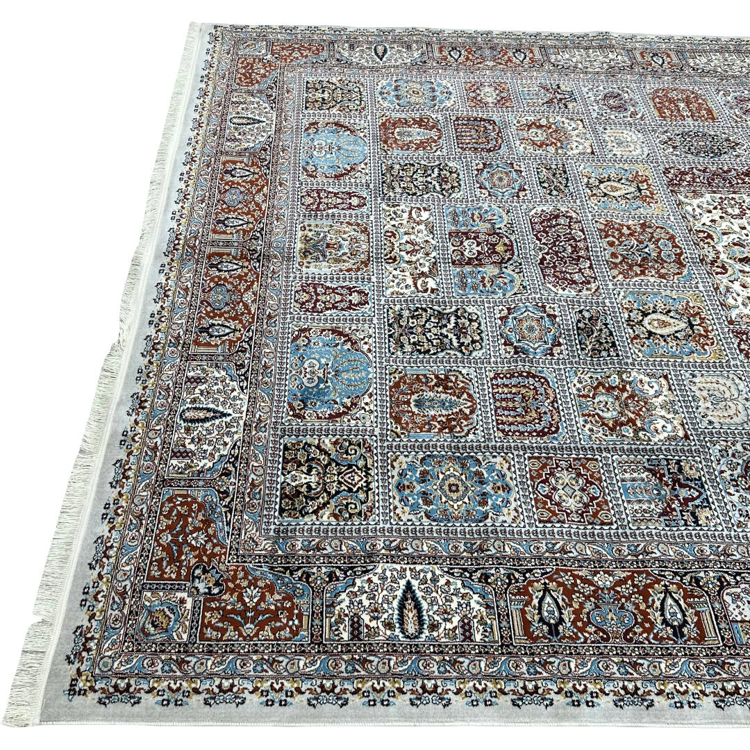400 x 300 cm Persian Machine Made Bakhtiari Grey Rug