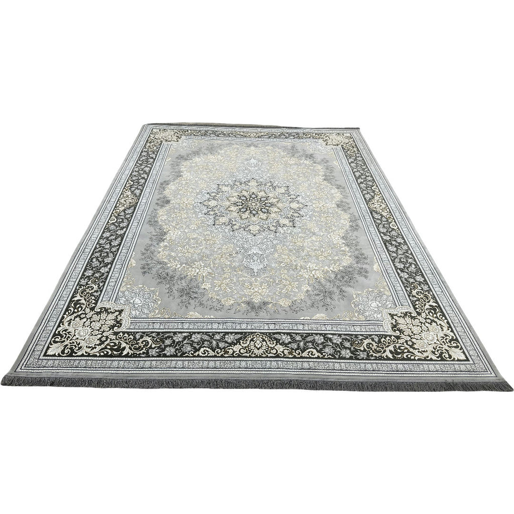 400 x 300 cm Persian Machine Made Floral Grey/Silver Rug