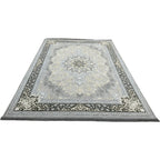 400 x 300 cm Persian Machine Made Floral Grey/Silver Rug