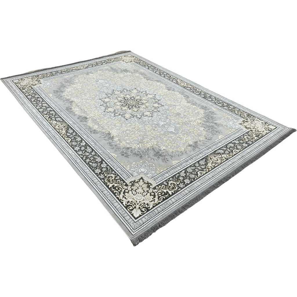 400 x 300 cm Persian Machine Made Floral Grey/Silver Rug