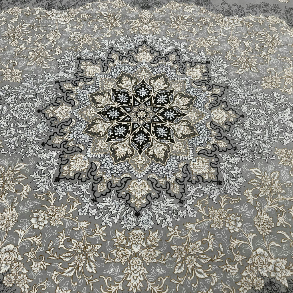 400 x 300 cm Persian Machine Made Floral Grey/Silver Rug
