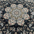 400 x 300 cm Persian Medallion Machine Made Black Rug