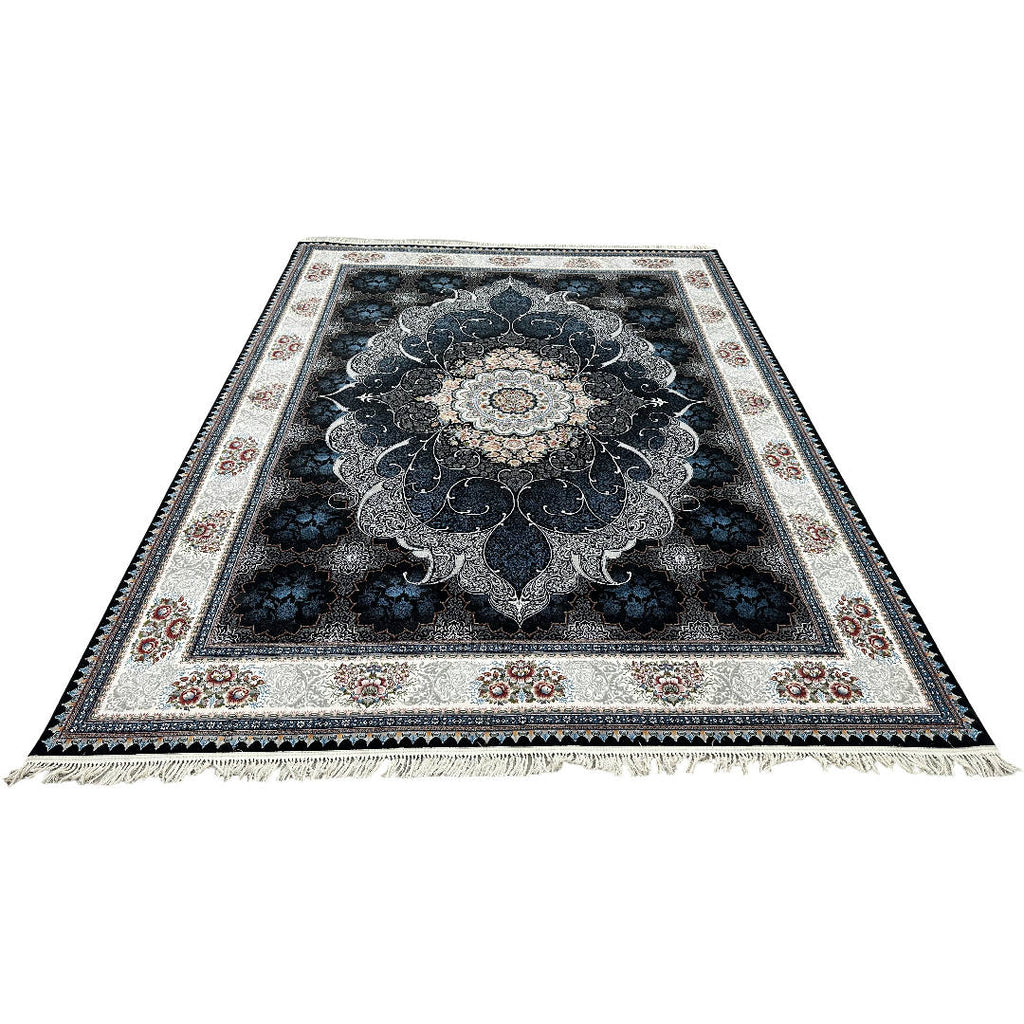 400 x 300 cm Persian Machine Aubusson Navy Rug
