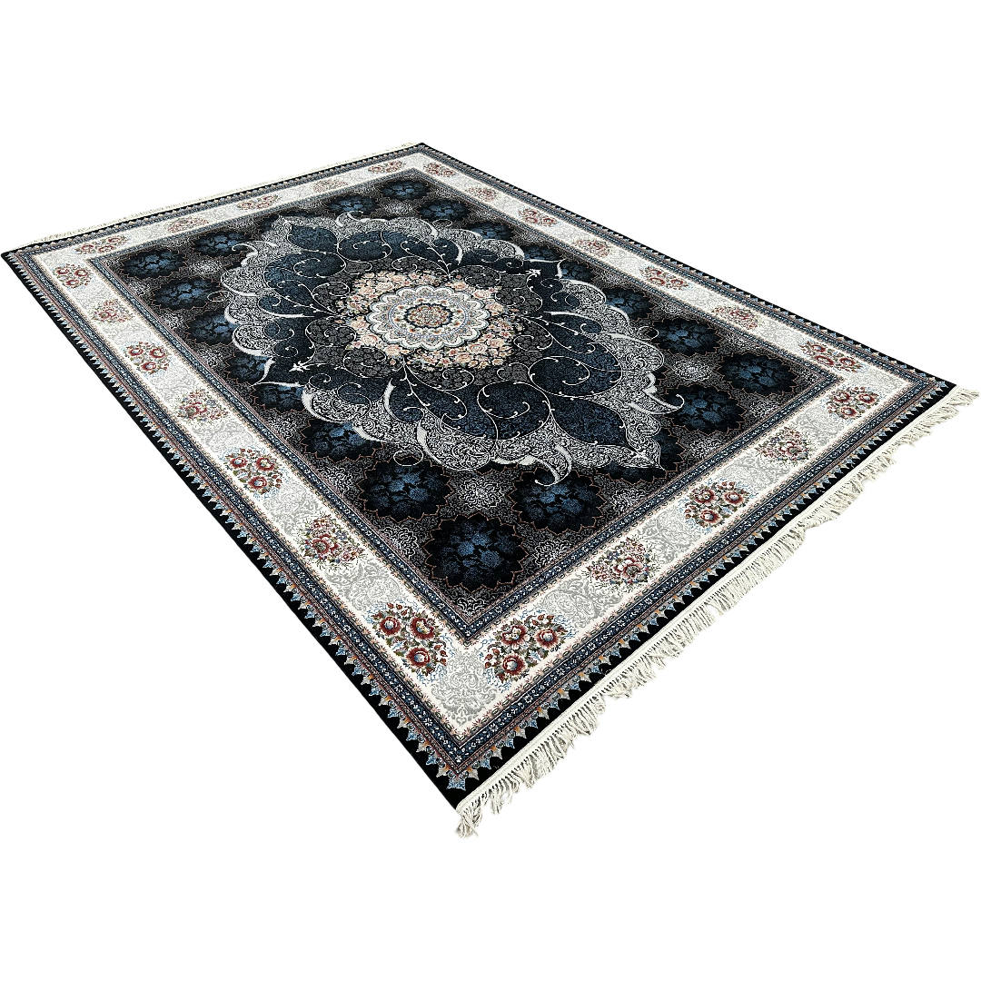 400 x 300 cm Persian Machine Aubusson Navy Rug