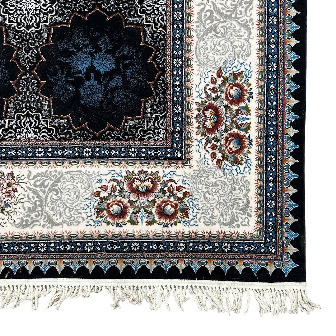 400 x 300 cm Persian Machine Aubusson Navy Rug