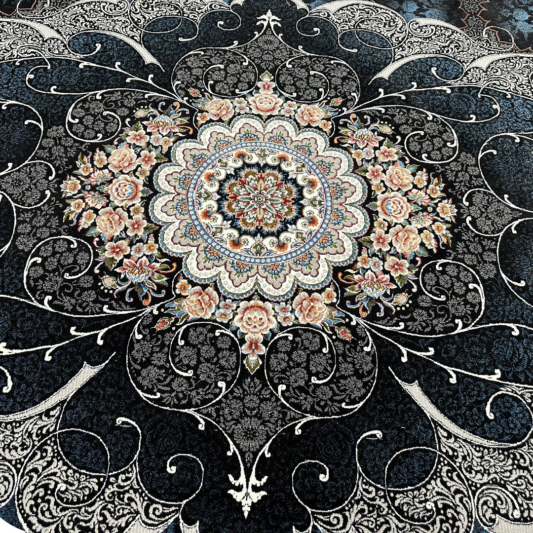400 x 300 cm Persian Machine Aubusson Navy Rug
