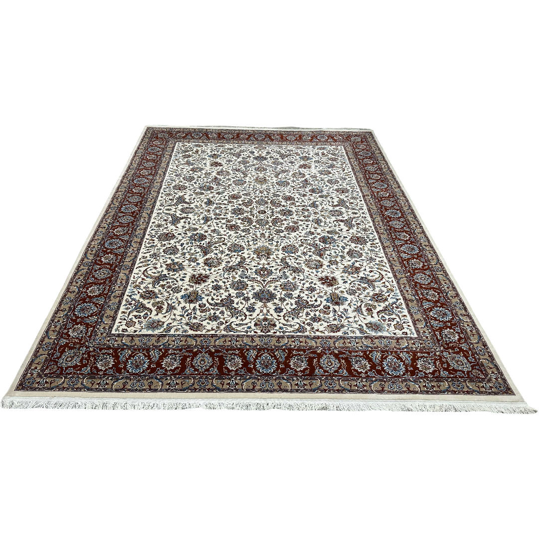 400 x 300 cm Persian Machine Made All Over Red Border Rug