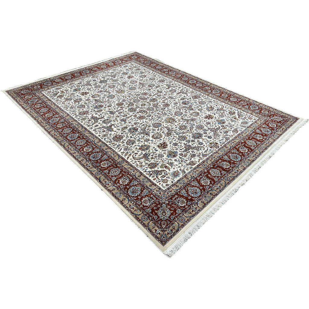 400 x 300 cm Persian Machine Made All Over Red Border Rug