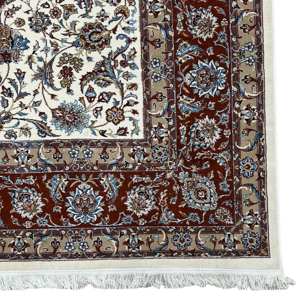 400 x 300 cm Persian Machine Made All Over Red Border Rug