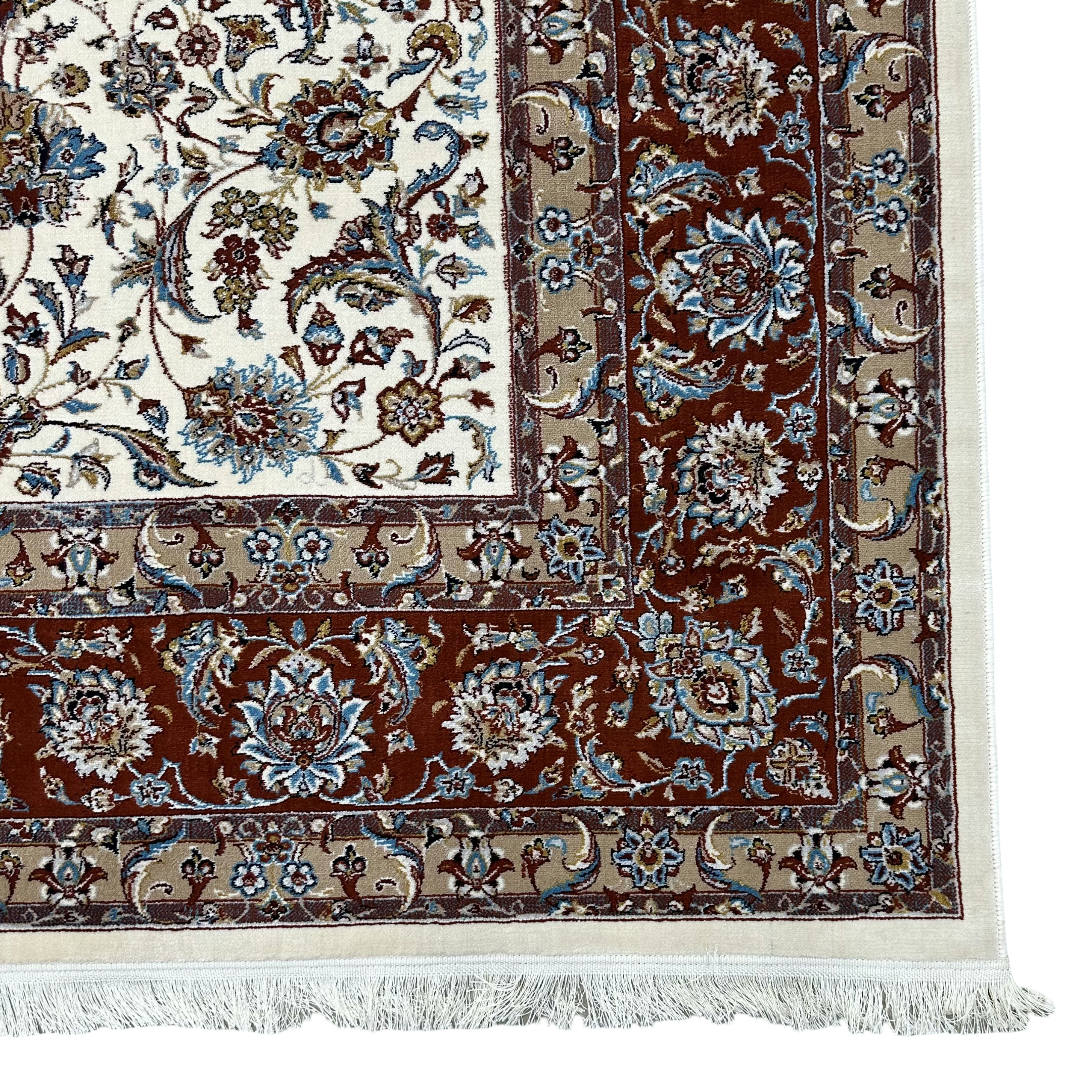 400 x 300 cm Persian Machine Made All Over Red Border Rug