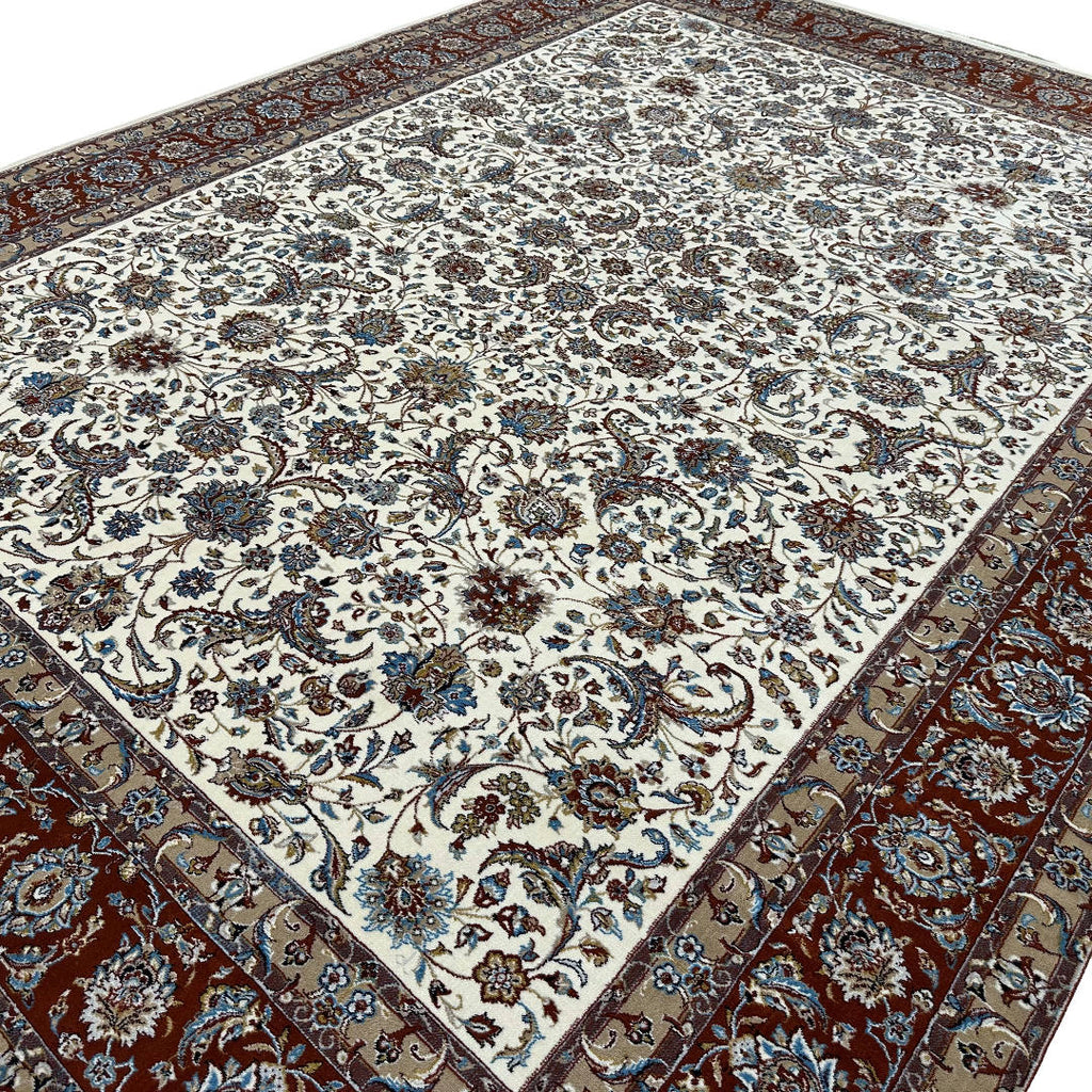 400 x 300 cm Persian Machine Made All Over Red Border Rug