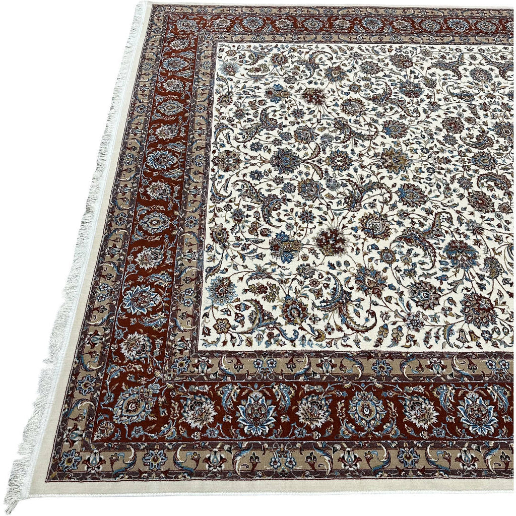 400 x 300 cm Persian Machine Made All Over Red Border Rug