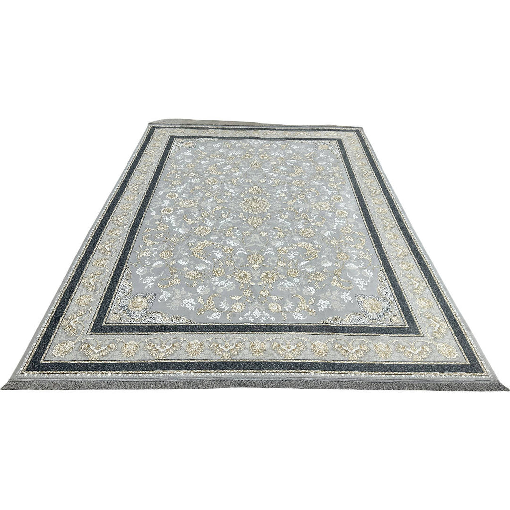 400 x 300 cm Persian Modern All Over Grey/Silver Floral Rug