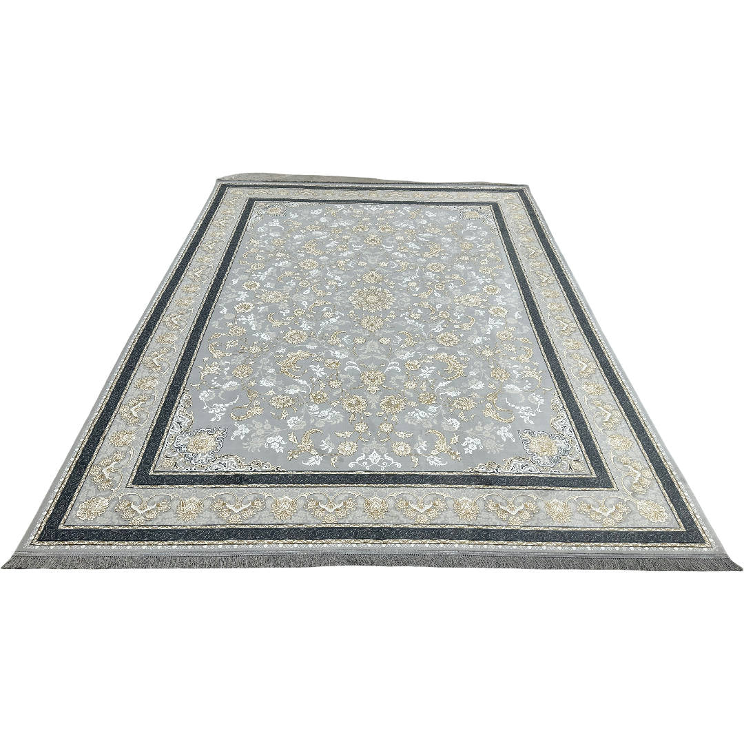 400 x 300 cm Persian Modern All Over Grey/Silver Floral Rug