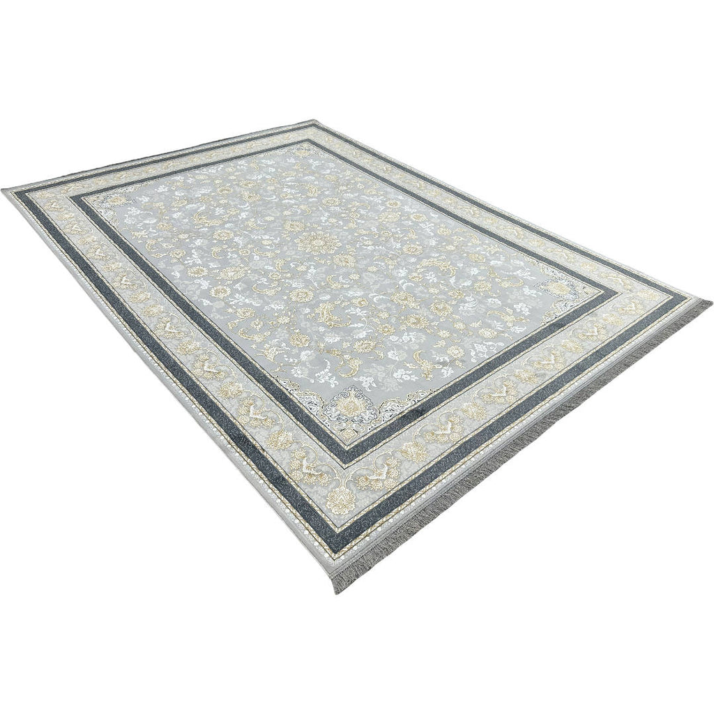 400 x 300 cm Persian Modern All Over Grey/Silver Floral Rug