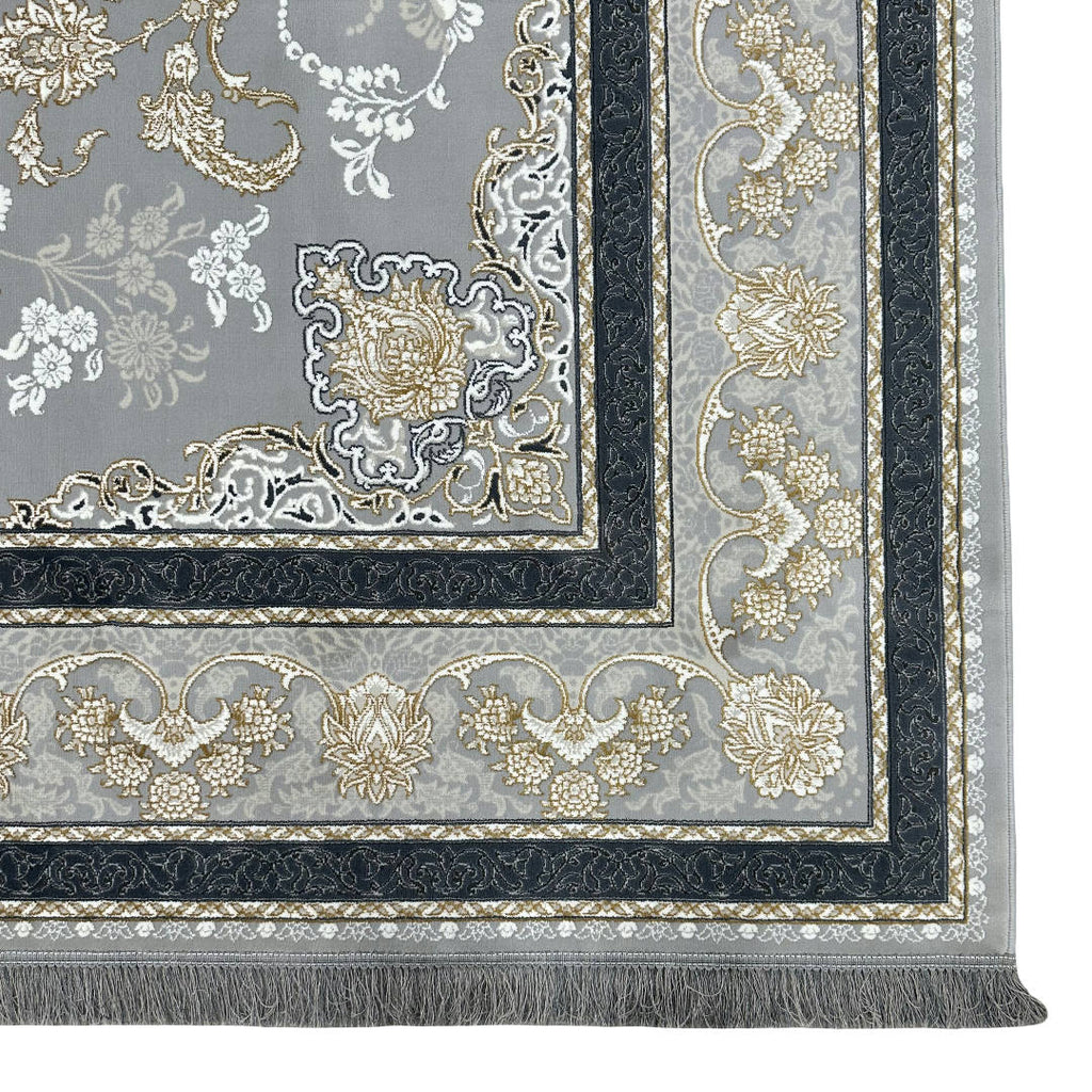 400 x 300 cm Persian Modern All Over Grey/Silver Floral Rug