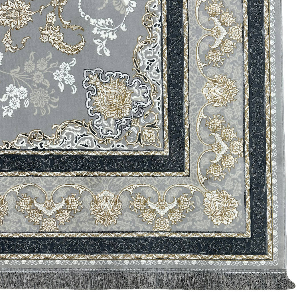 400 x 300 cm Persian Modern All Over Grey/Silver Floral Rug