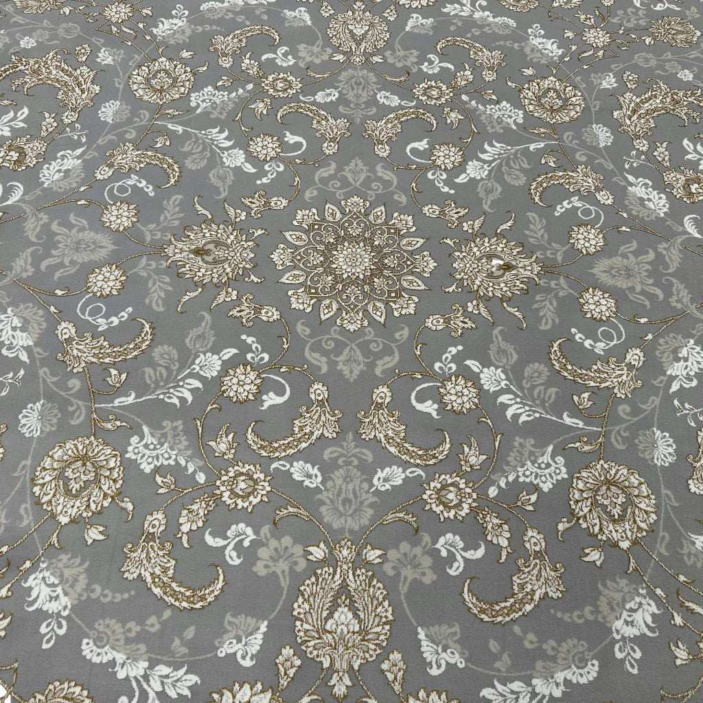 400 x 300 cm Persian Modern All Over Grey/Silver Floral Rug
