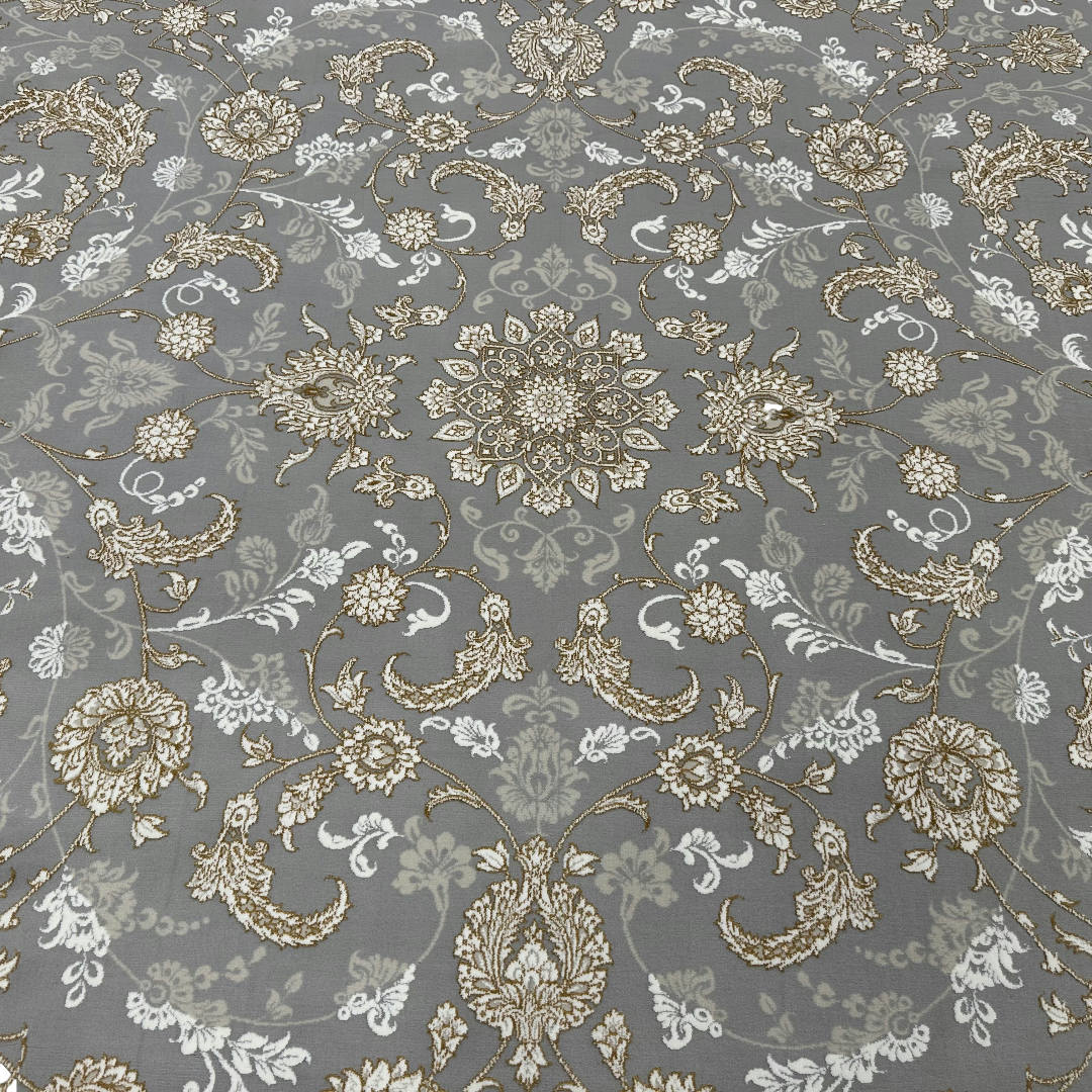 400 x 300 cm Persian Modern All Over Grey/Silver Floral Rug