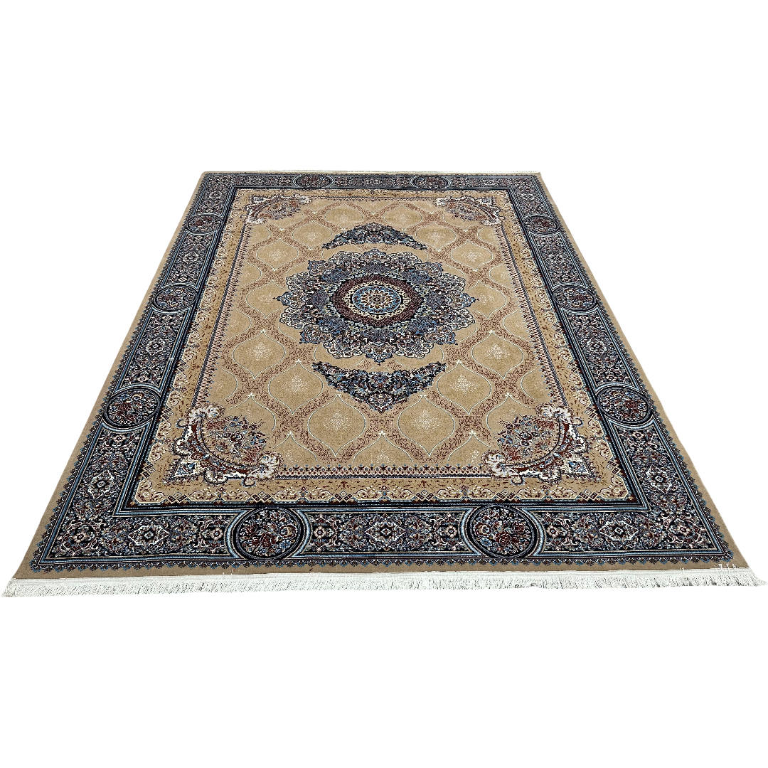 400 x 300 cm Persian Machine Medallion Beige Rug